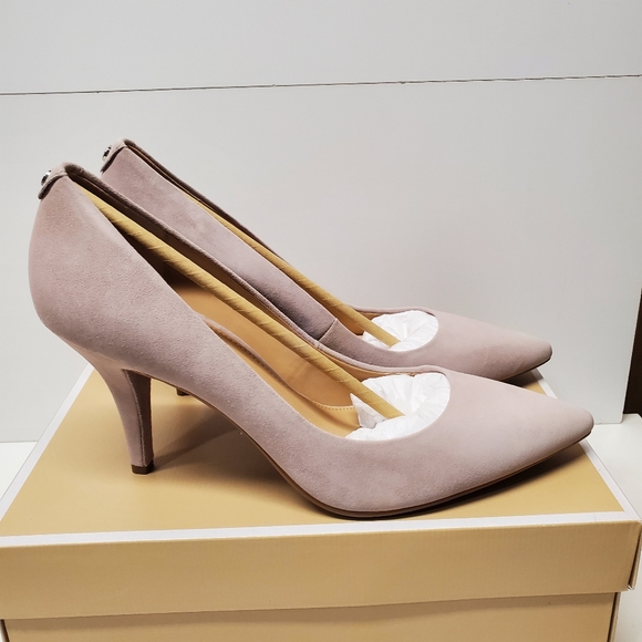 MK Flex Mid Pump dusty blush Suede heels 👠Cement Color - Picture 4 of 5